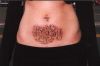 stomach tattoo for girl
